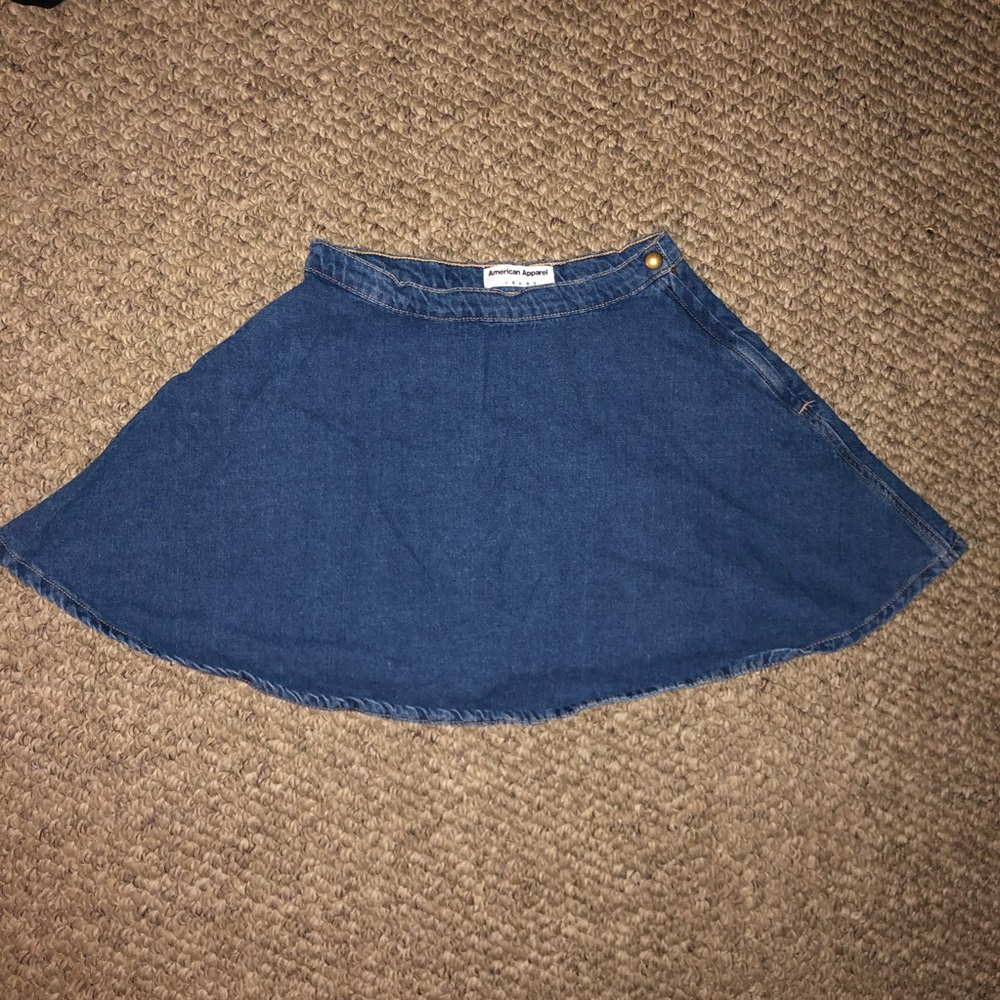 american apparel denim circle skirt